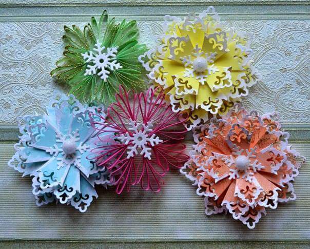 Step by Step Images to Make Snowflake Pendants