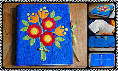 DIY: How to make applique cover for notebook