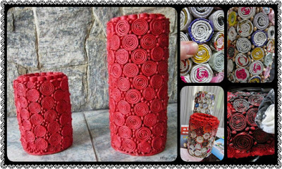 How to make beautiful vase from newspaper tubes