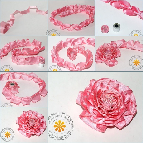 DIY: Make Satin Ribbon Carnation Flower – Step by step