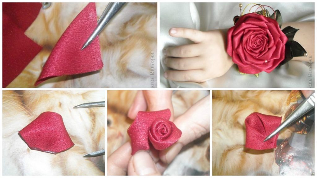 How to make beautiful kanzashi rose