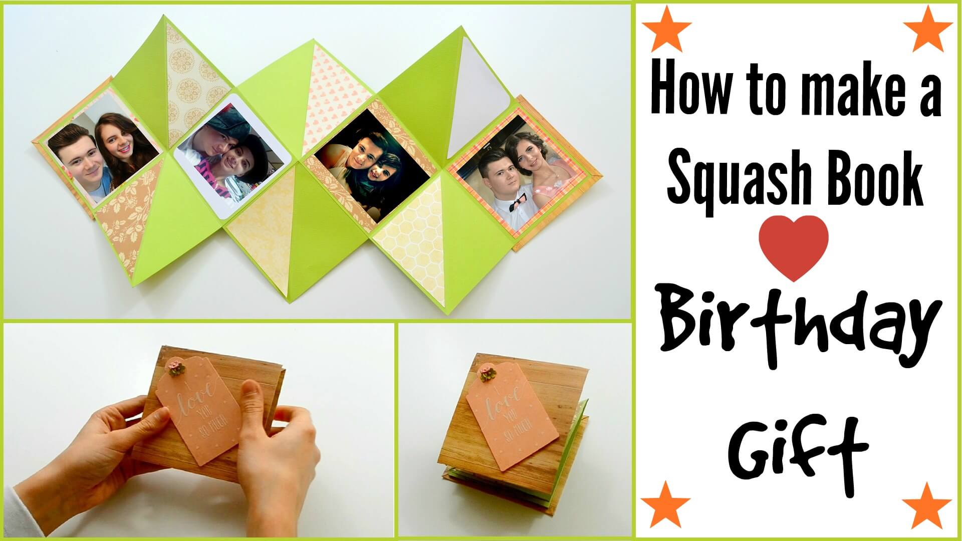 How to make a Squash Card / Book – DIY Paper Crafts – Scrapbooking Gift Idea