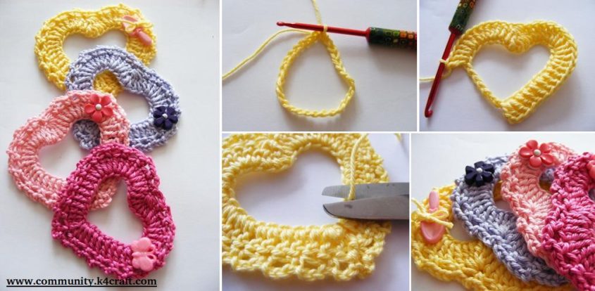 How to make Beautiful Crochet Heart – Step by step
