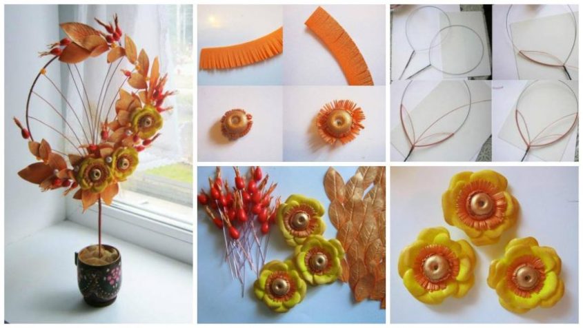 DIY Decorative tree “Autumn Kiss” with his own hands