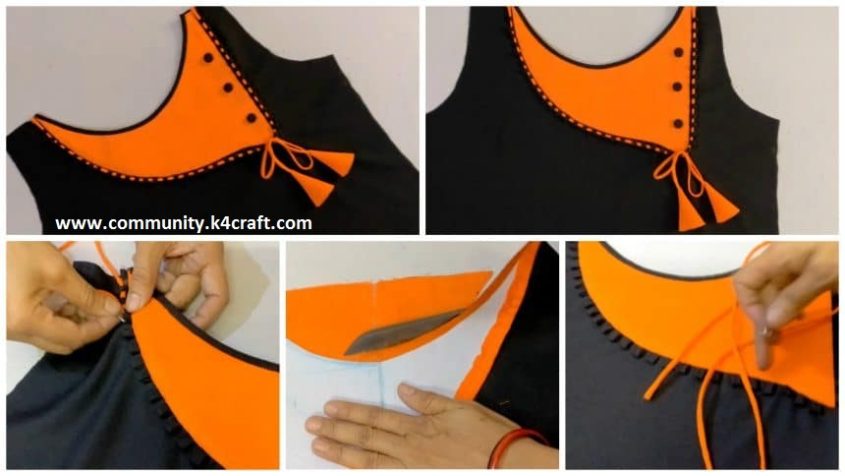 How to Make Neck Design (Boat Neck) Cutting And Stitching
