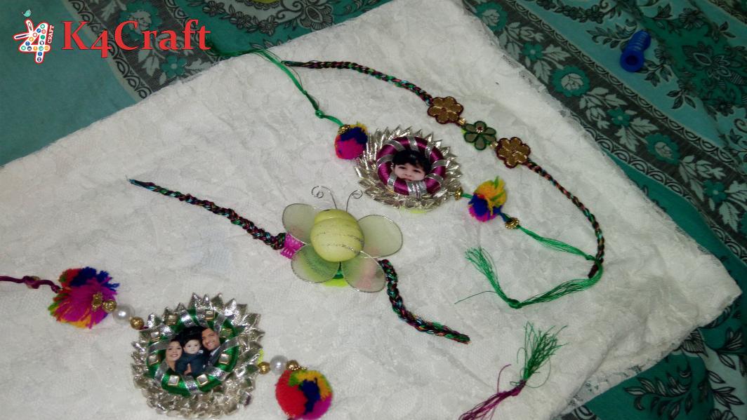 Silk Thread Rakis Handmade Rakhi using silk thread and gota - K4 Craft Community