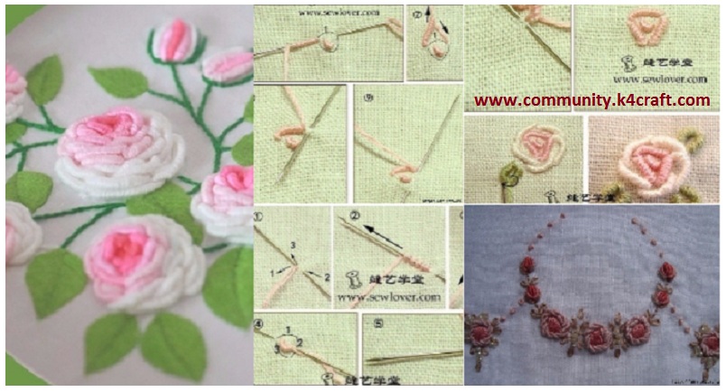 How to Make a Beautiful Rococo Rose Embroidery