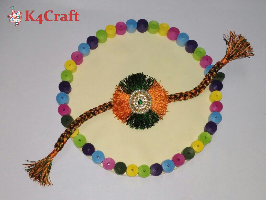 Thread Rakhi Designs Rakhi with Silk Thread - K4 Craft Community