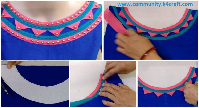 How to Sew Boat Neck Design (Rajasthani look)