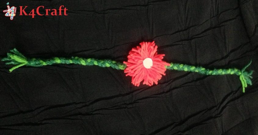 Easy woolen thread Rakhi for contest