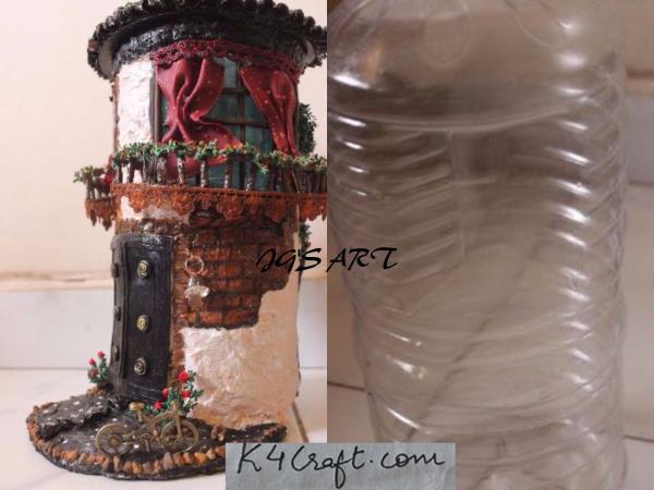 Recycled Lamp From Plastic Bottle