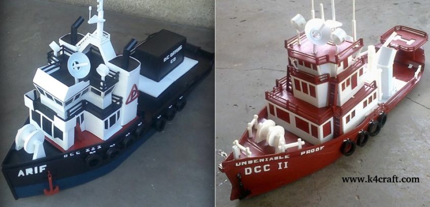 DIY ship using recycled plastic containers