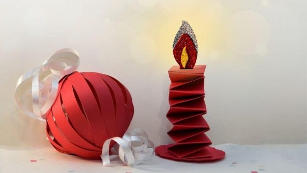 How to Make Paper Candles for Christmas