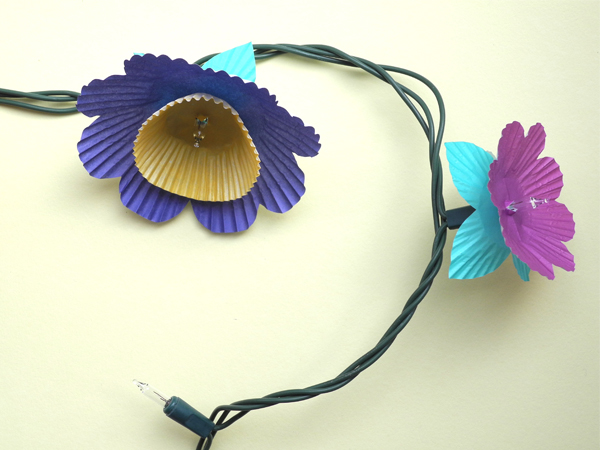 cupcake-flower-light- Diwali decoration Ideas: Cupcak Flower Lighting