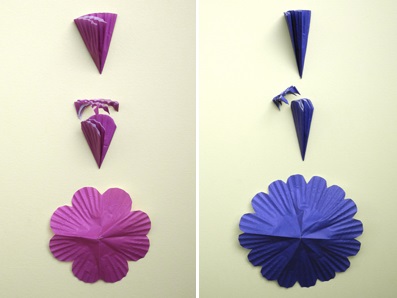 petal flowers Diwali decoration Ideas: Cupcak Flower Lighting