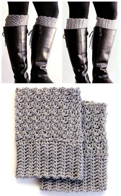 Crocheted Boot cuffs Wonderful Crochet Ideas for this Winter