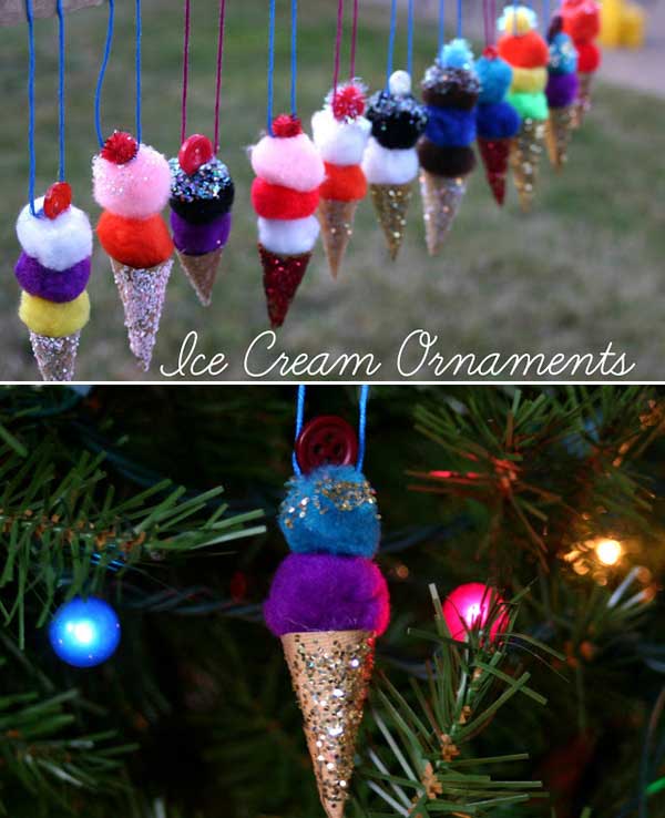 Ice Cream Ornamments Ice Cream ornamentsEasy and Affordable Christmas Decorations Ideas