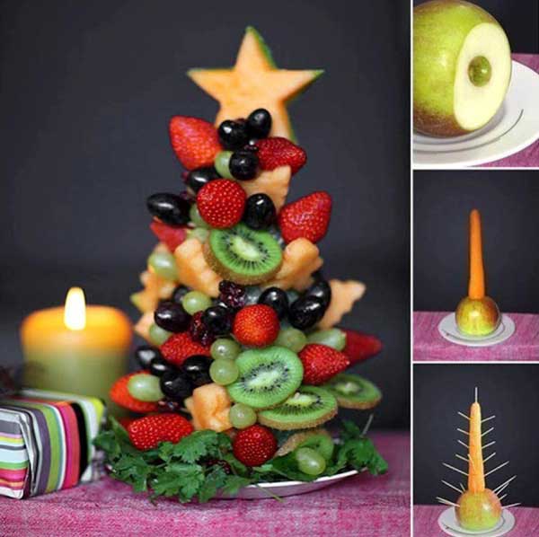 Fruit Christmas Tree Easy and Affordable Christmas Decorations Ideas