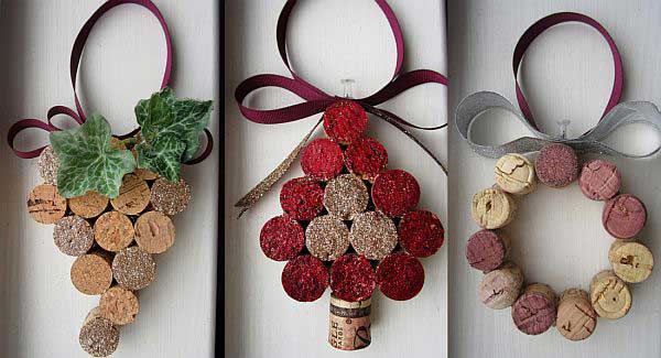 Cork Christmas Wreath Easy and Affordable Christmas Decorations Ideas