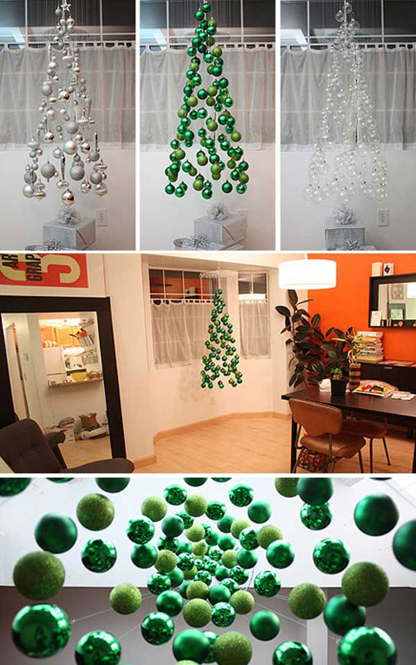 Christmas tree ornament mobile Easy and Affordable Christmas Decorations Ideas