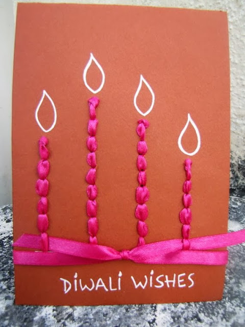 Simple Diwali Card DIY: Decoration Ideas with Candle Holder