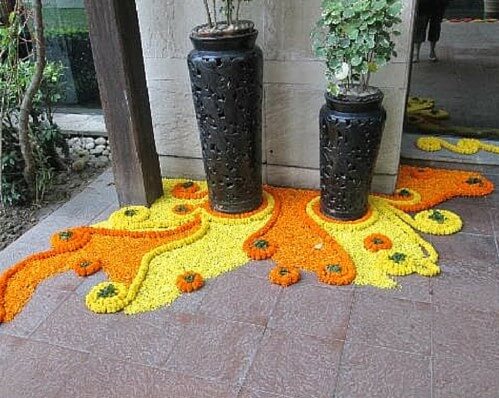 Flower Entry Space Decoration in Home Ideas To Make Your Diwali Special
