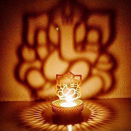 moradabad-handicrafts-shadow-ganesh-ji-tea-light-holder Ideas To Make Your Diwali Special