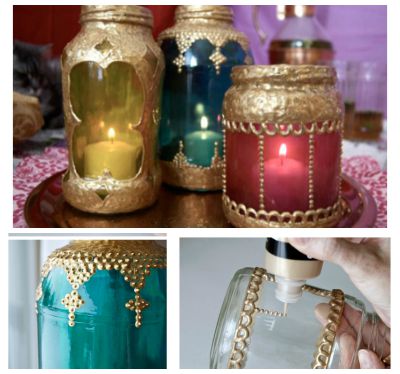 Golden Pot Candle Decoration DIY: Decoration Ideas with Candle Holder