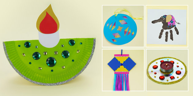 Kids Diwali Craft DIY: Decoration Ideas with Candle Holder