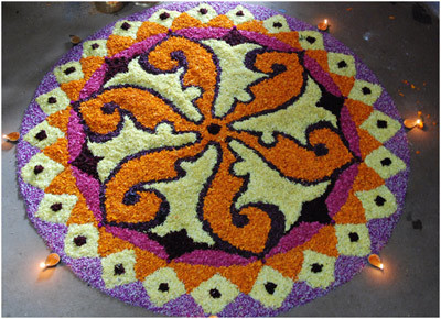onam-pookalam Beautiful Rangoli Ideas for Diwali