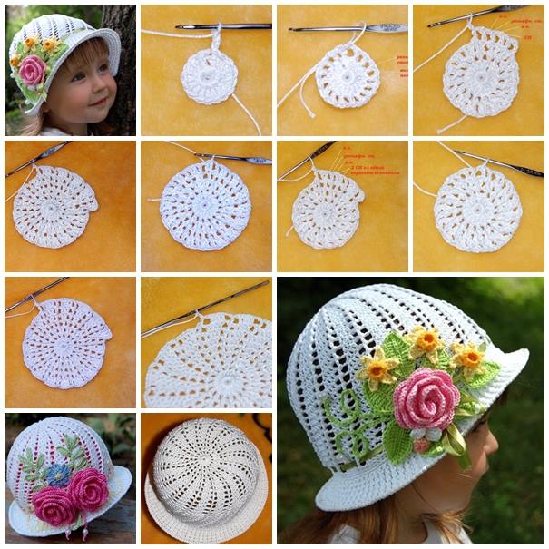 Beautiful Crochet Hat for Little Girl Step by Step Crochet Patterns Tutorials