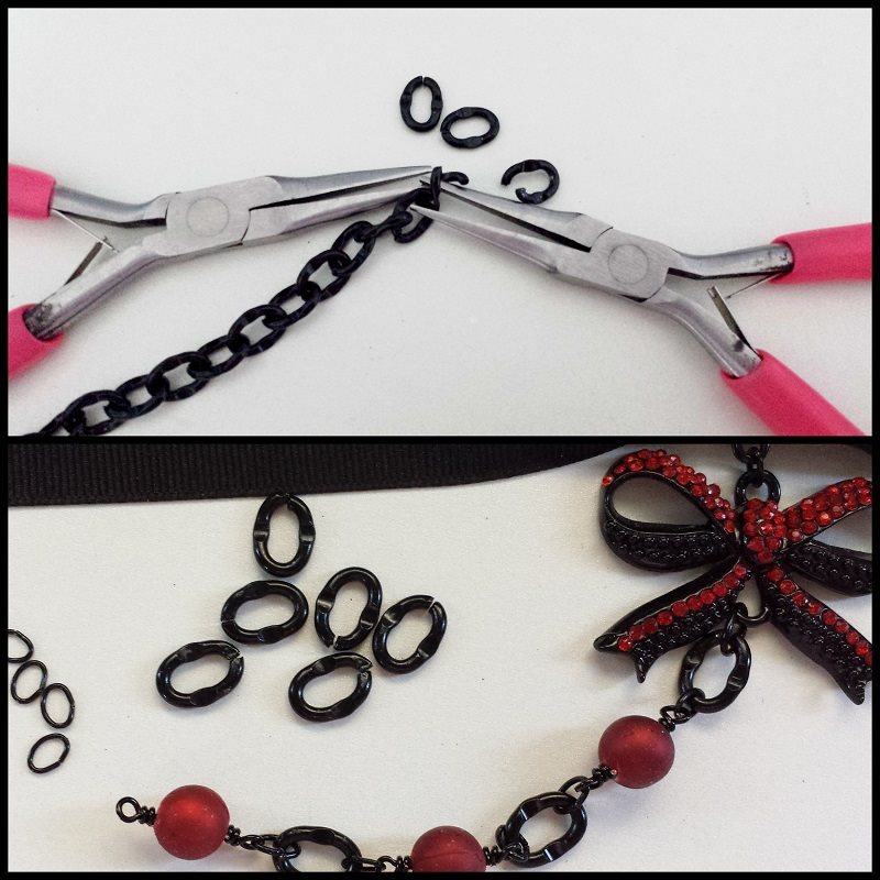 DIY-Choker-necklace-tutorial-steps Step by Step Tutorials for Handmade Necklaces