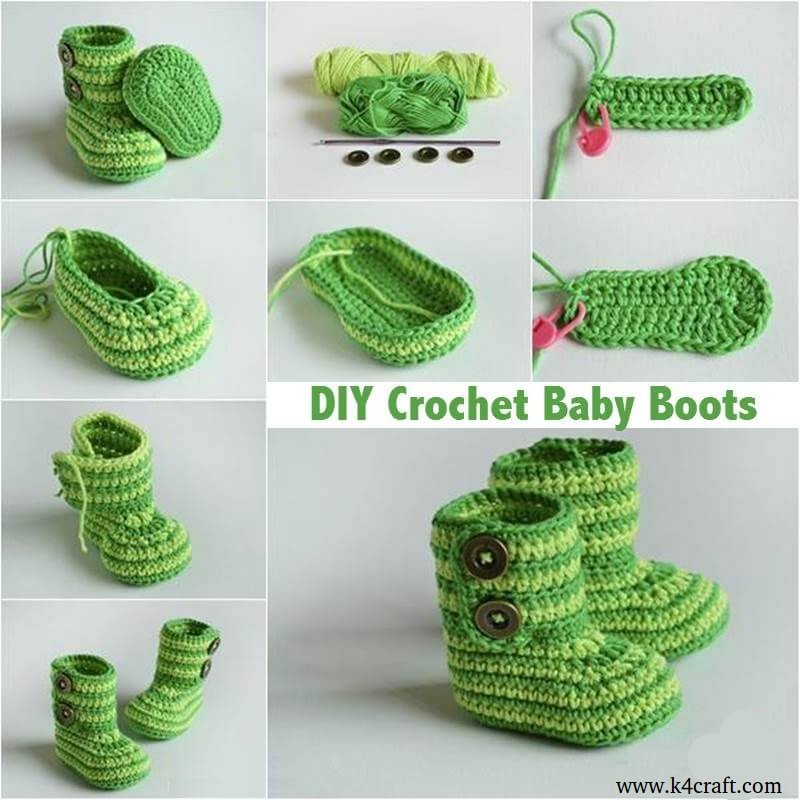 DIY-Crochet-Baby-Boots DIY Crochet Baby Boots Learn to Make Donut Phone Holder