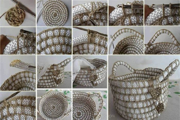 DIY Crochet Rope Basket Learn to Make Donut Phone Holder