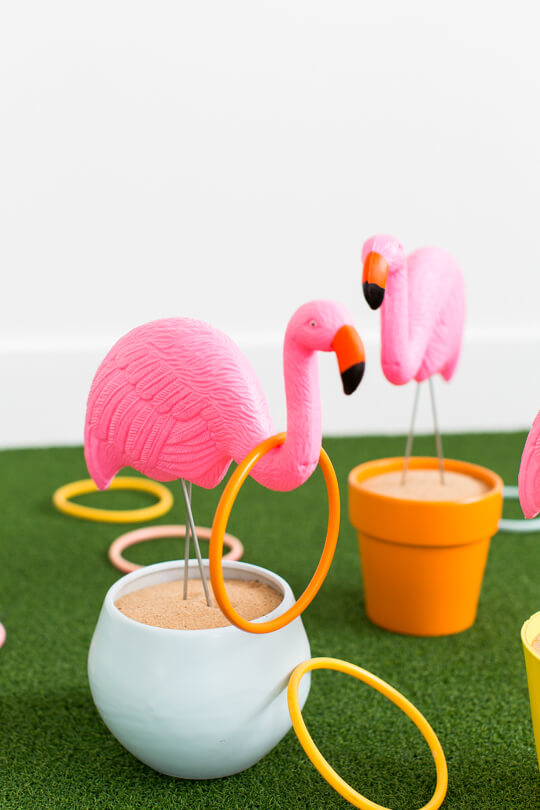Flamingo Ring Toss Indoor and Outdoor Family Reunion Game Ideas For All Ages