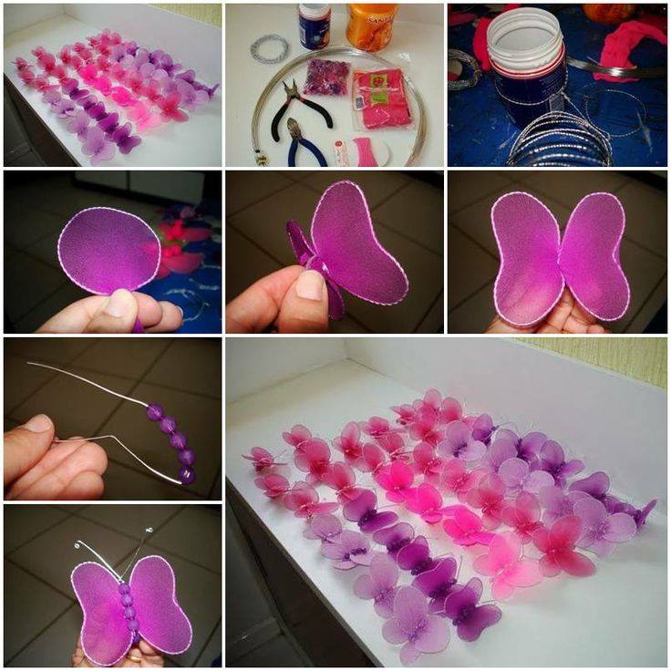 DIY Lively Butterfly with Tights- Craft Tutorialv Beautiful & Simple DIY Home Decoration Step by Step Tutorials