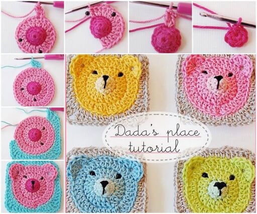   DIY Crochet Teddy bear granny square Beautiful & Easy DIY Crochet Projects for Beginners 