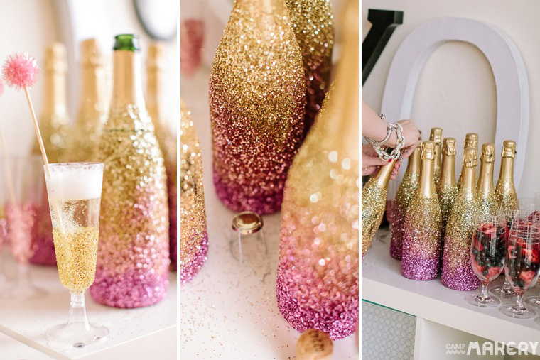 champagne-glitter-haley-triptych DIY New Year’s Eve Party Celebration Ideas