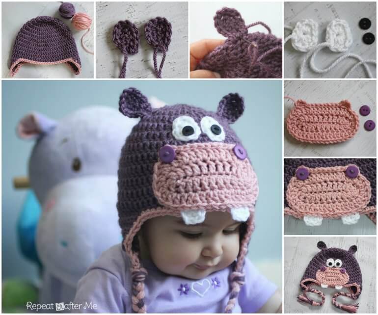  DIY Crochet hippo Hat Learn to Make Donut Phone Holder 