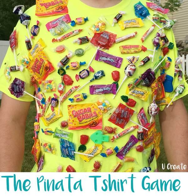 Piñata T Shirt Game Indoor and Outdoor Family Reunion Game Ideas For All Ages