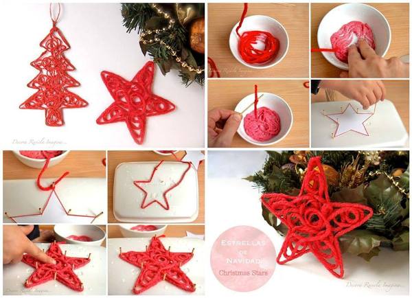 DIY Christmas Yarn Star Ornaments Tutorial Recycle Wooden Pallets With Awesome Furniture Designs