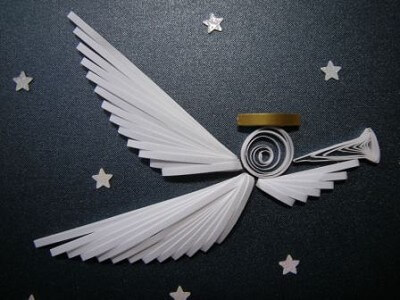 Christmas Ornaments : Learn To Make Quilling Angel