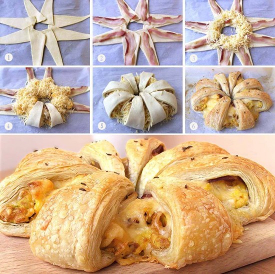 bacon-egg-and-cheese-wreath-recipe Christmas Wreath Step by Step Ideas