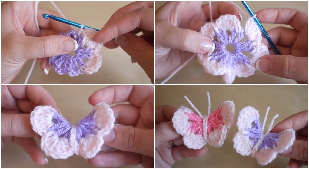 crochet-butterflies-step-by-step-tutorial DIY Crochet Butterflies InstructionsAdorable Crochet Step by Step Instructions