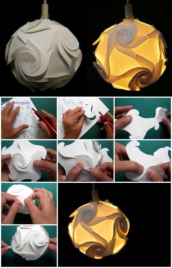 how-to-make-cyclone-paper-lampshadec Amazing DIY Paper Craft Ideas (Step by Step)