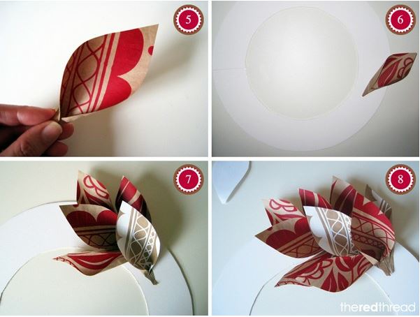 paper-christmas-wreath-tutorial-Paper Christmas Wreath Tutorial 
