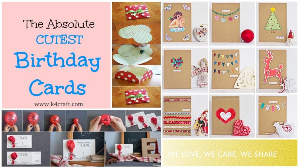 15 Easy Handmade Birthday Gift Cards Step By Step K4 Craft
