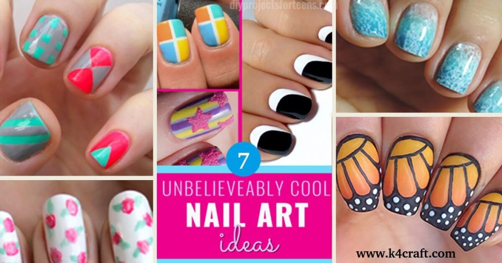 Simple and Easy Nail Art Tutorial - Step by step - K4 Craft