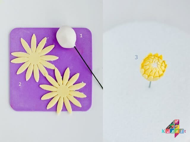 chrysanthemums-to-decorate-the-birthday-cake-d Daisy and chrysanthemum to decorate birthday cake