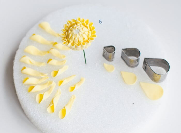 chrysanthemums-to-decorate-the-birthday-cake-f-Daisy and chrysanthemum to decorate birthday cake